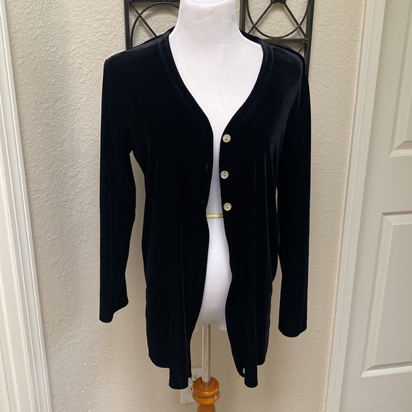 Denim &Co 3 Puce Velvet Tank Jacket Skirt set - Picture 4 of 6